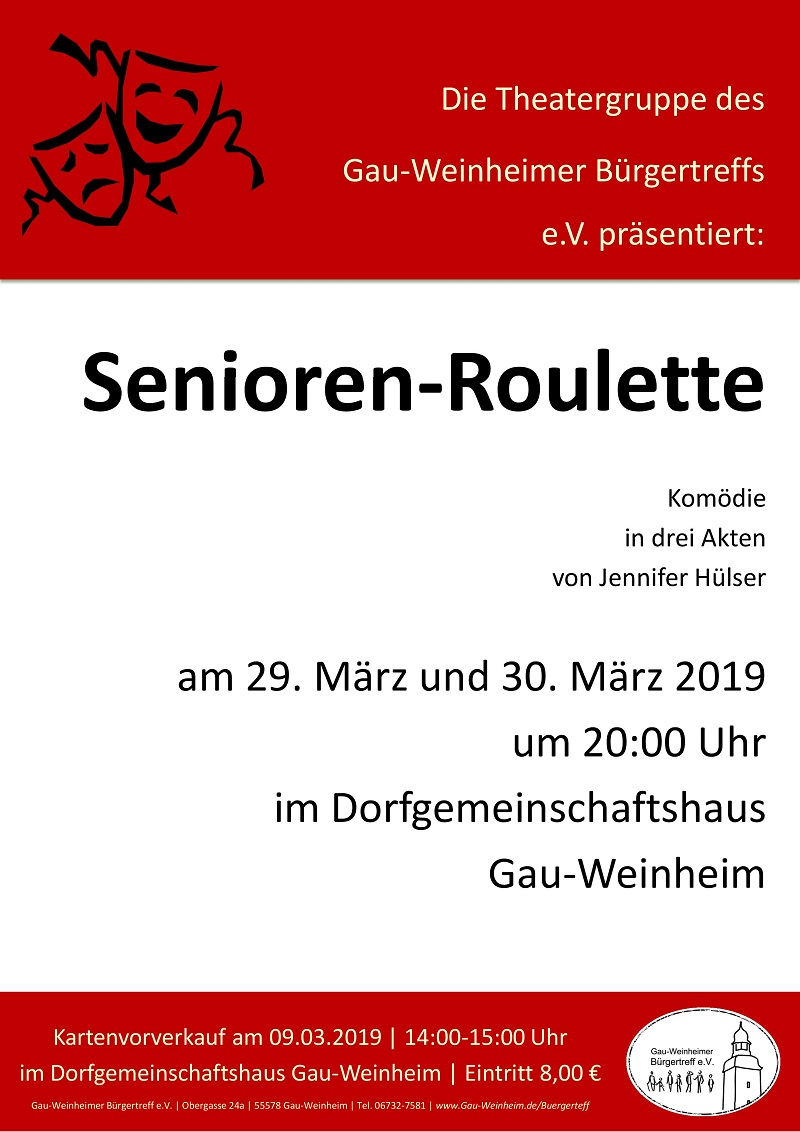 Theateraufführung Senioren-Roulette