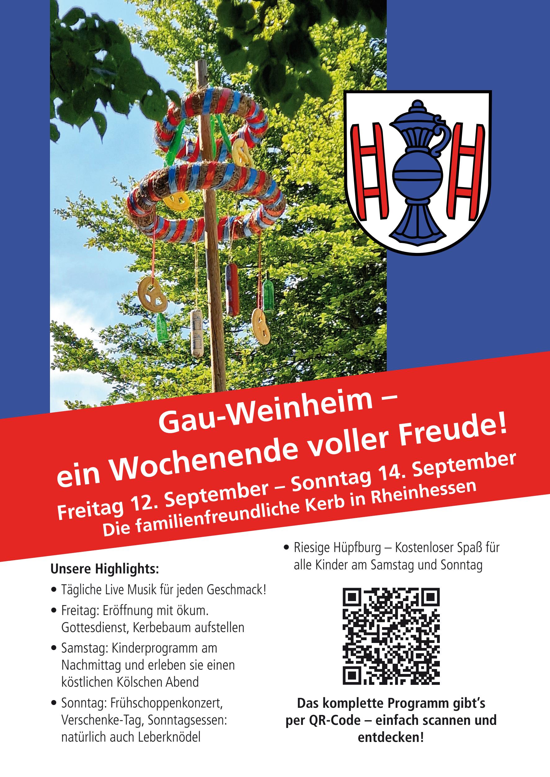 Gau-Weinheimer Kerb - Freitag 12. September bis Sonntag 14. September