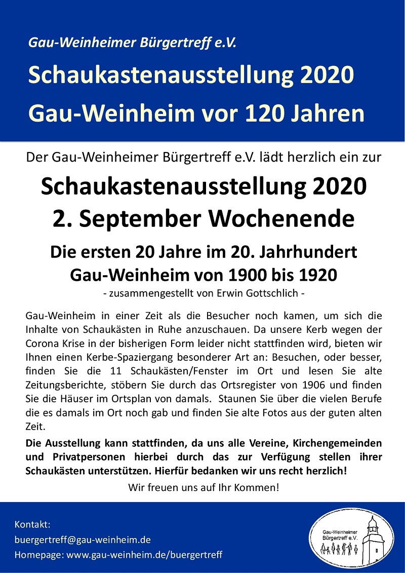 Schaukastenausstellung 2020