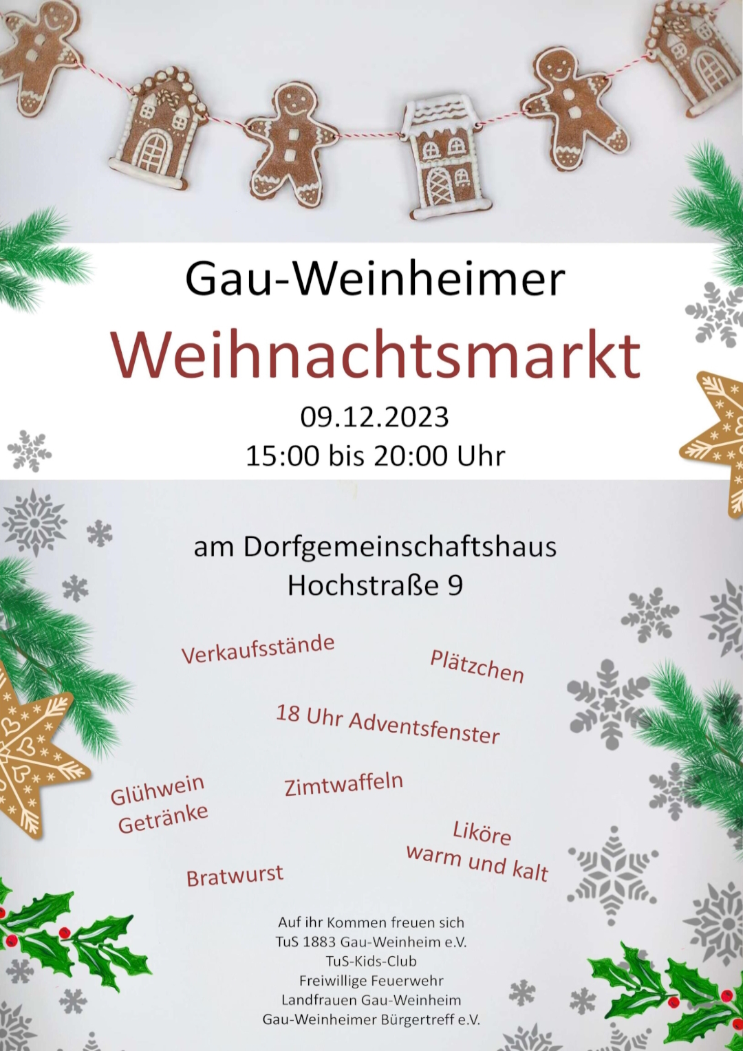 Weihnachtsmarkt 9.12.2023 am DGH