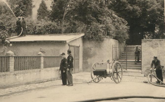 Feuerwehr Schlauchwagen 50er Jahre