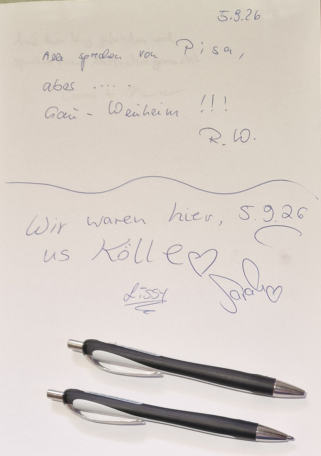 Gästebuch Schiefer Turm Gau-Weinheim