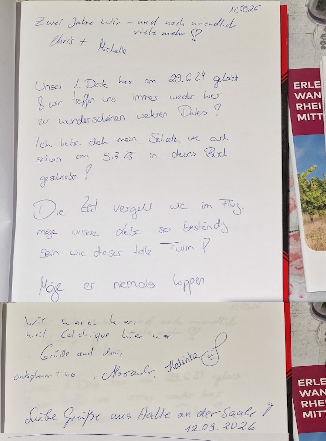 Gästebuch Schiefer Turm Gau-Weinheim